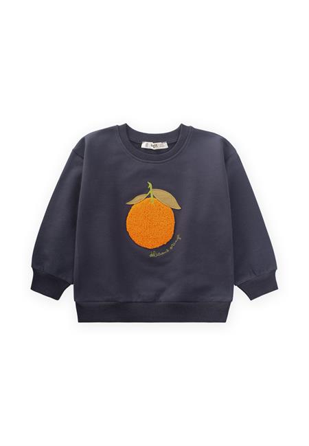 Süzene Nakışlı Sweatshirt 1-7 Yaş Antrasit