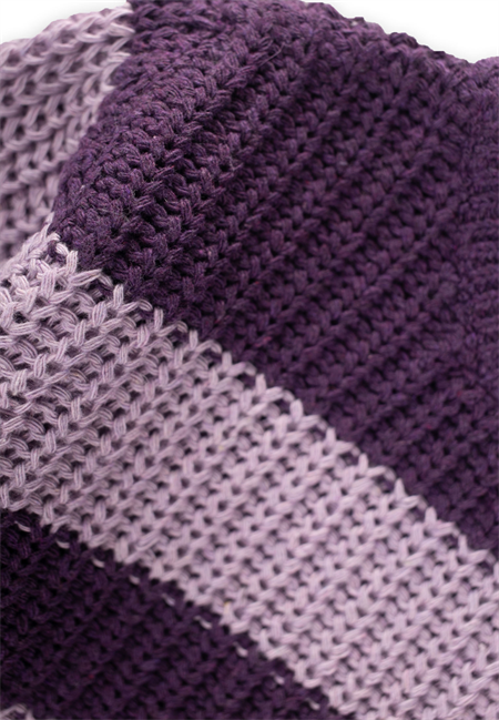 Selanik Çizgili Triko Kazak 2-8 Yaş Mor