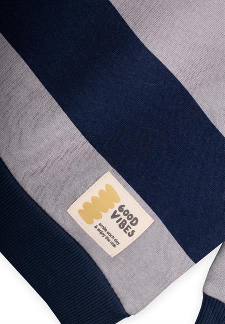 Sweatshırt 4-12 Yaş GRİ LACİVERT ÇİZGİLİ