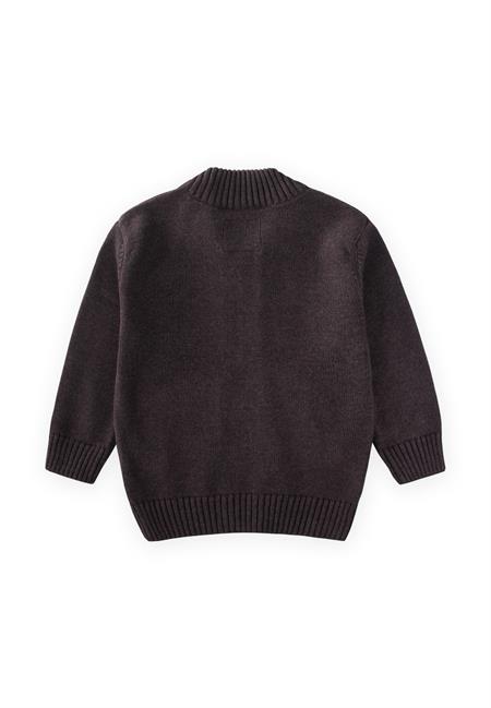 Triko Cepli Hırka 2-11 Yaş Kahve