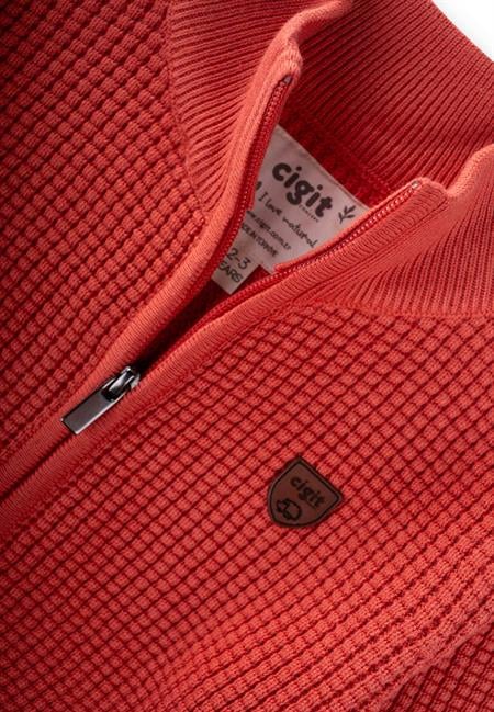 Selanik Fermuarlı Triko Hırka 2-11 Yaş SOMON