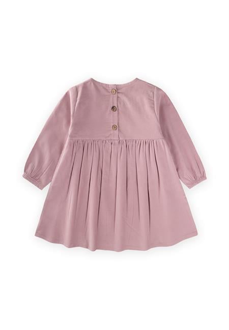 Kadife Elbise 1-8 Yaş PUDRA PEMBE