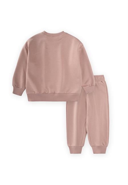 Planör Baskılı Sweatshırt Takım 2-10 Yaş BEJ