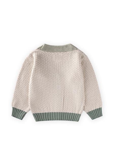 Triko Düğmeli Hırka 2-8 Yaş NATUREL YEŞİL