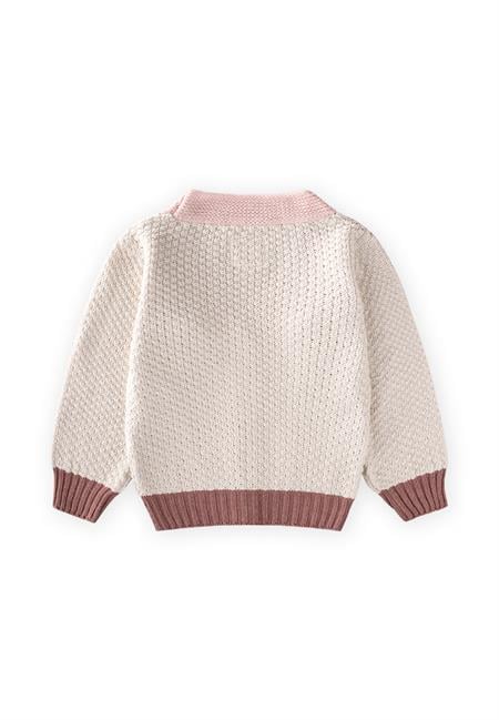 Triko Düğmeli Hırka 2-8 Yaş NATUREL PEMBE