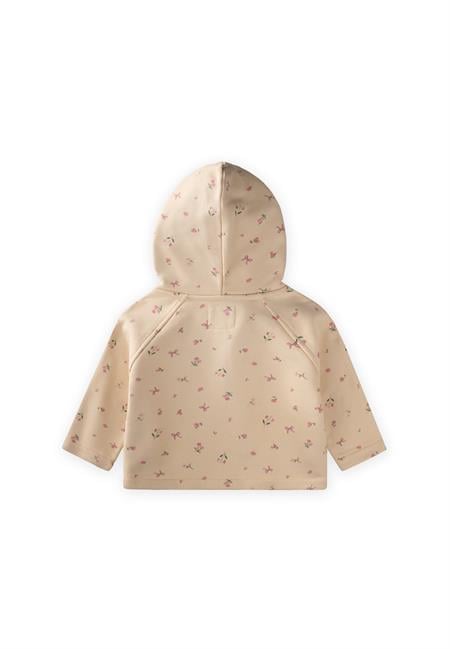 Ağır Kumaş Desenli Kapşonlu Hırka 1-8 Yaş Soft Sarı