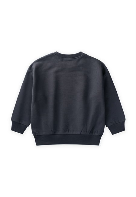 Pullu Ay Yıldız Nakışlı Sweatshirt 2-8 Yaş ANTRASİT