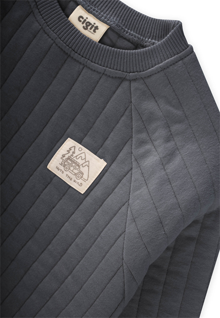 Kapitone Sweatshirt Takım 1-7 Yaş Antrasit