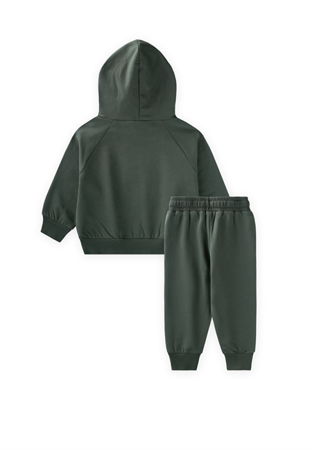 Kapşonlu Sweatshirt Takım 1-5 Yaş Haki Yeşil