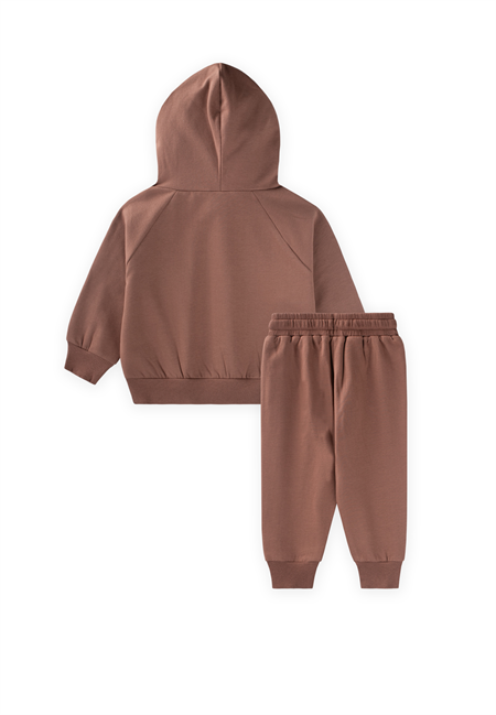 Kapşonlu Sweatshirt Takım 1-5 Yaş A.Kahve