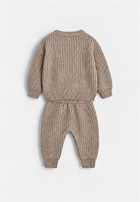 Selanik Triko Bebek Takım 1-5 Yaş Bej