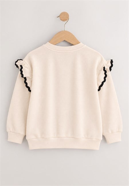 Sweatshirt 4-12 Yaş Ekru