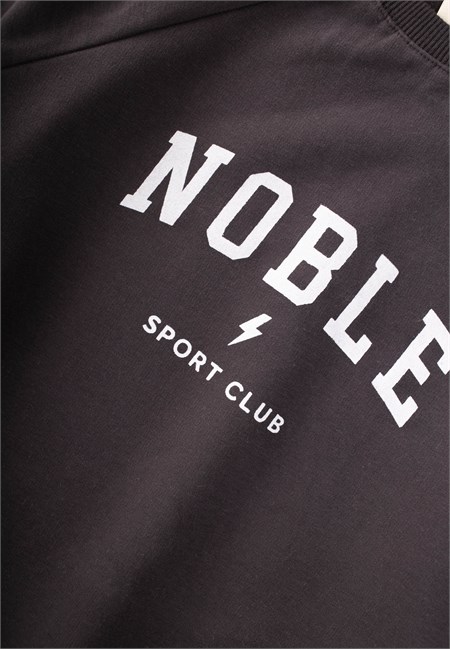 Erkek Çocuk Baskılı Sweatshirt Takım 8-12 Yaş Antrasit