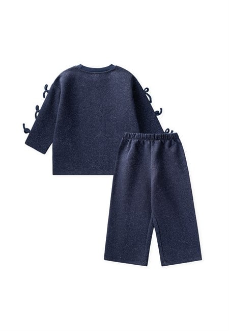 Şardonlu Sweatshirt Takım 2-8 Yaş LACİVERT