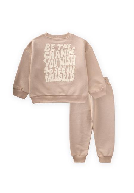 Sweatshirt takım 1-8 Yaş Bej