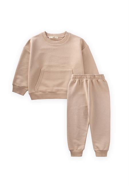 Sweatshirt takım 1-8 Yaş Bej