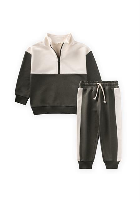 Sweatshirt Takım 2-10 Yaş Haki Yeşil