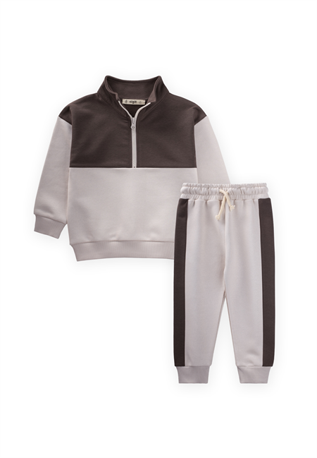 Sweatshirt Takım 2-10 Yaş Kahverengi