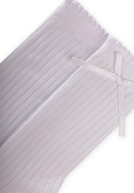 Çocuk Diz Altı Kız Çorap 2-10 Yaş BEYAZ