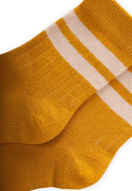 Ham Çizgili Soket 3-8 Yaş Hardal Sarı