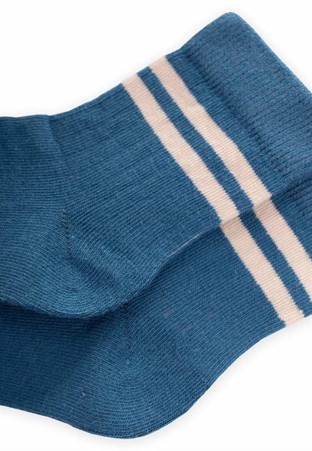 Ham Çizgili Soket 3-8 Yaş İndigo Mavi