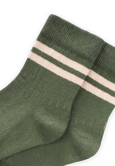 Ham Çizgili Soket 3-8 Yaş Haki Yeşil