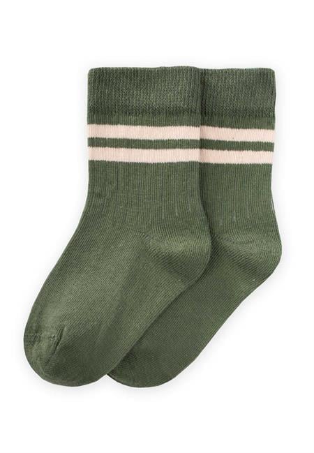 Ham Çizgili Soket 3-8 Yaş Haki Yeşil
