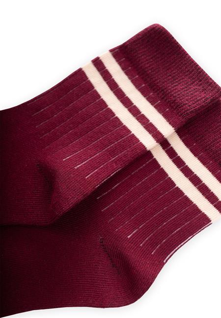 Ham Çizgili Soket 3-8 Yaş BORDO