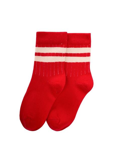 Ham Çizgili Soket 3-8 Yaş Kırmızı
