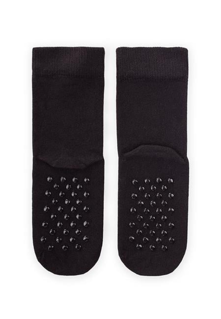 Tabanı ABS li Bambu Çocuk Çorabı SİYAH