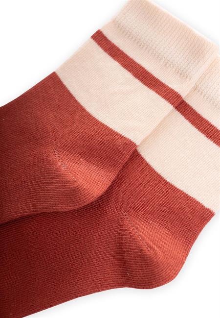 İki Renkli Çorap 3-8 Yaş KİREMİT