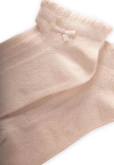 Kabartma Fiyoklu Çocuk Patik Çorap 5-12 Yaş Kum