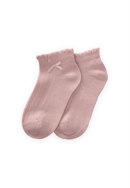Kabartma Fiyoklu Çocuk Patik Çorap 5-12 Yaş Pudra