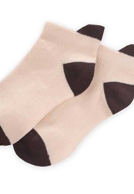 Zemini Ve Burnu Toprak Rekli Çocuk Patik Çorap 5-12- HAM KAHVE