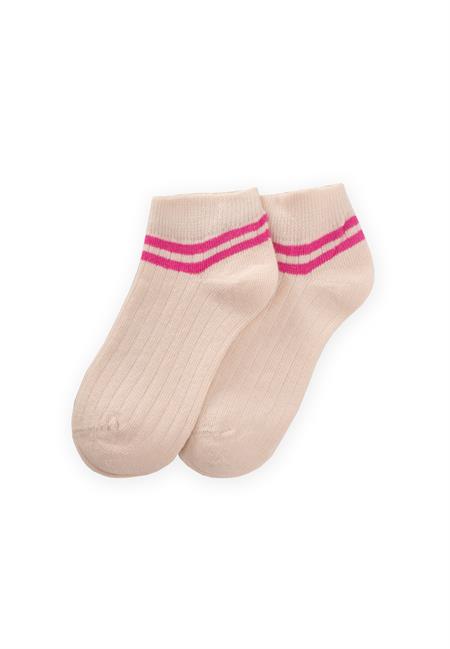 Zemin Ham  Bilekleri Çizgili Çocuk Patik 5-12 Yaş FUŞYA