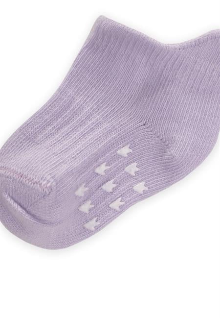 ABS Baskılı Bebe Patik Çorabı 0-4 Yaş LİLA