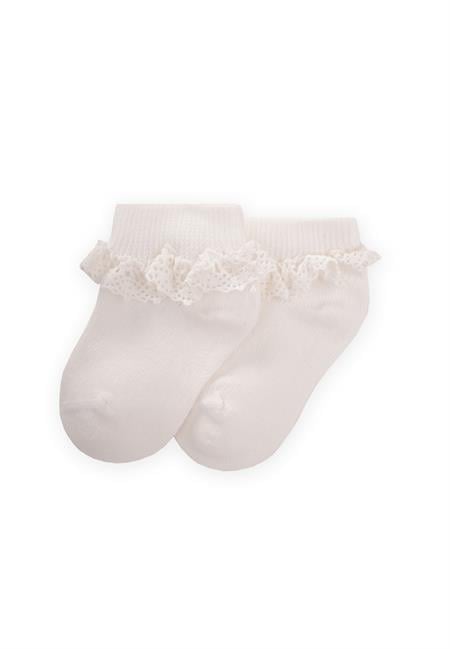 Dantalli Bebe patik Çorabı 0-4 Yaş EKRU