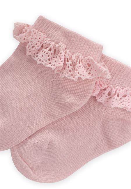 Dantalli Bebe patik Çorabı 0-4 Yaş PUDRA