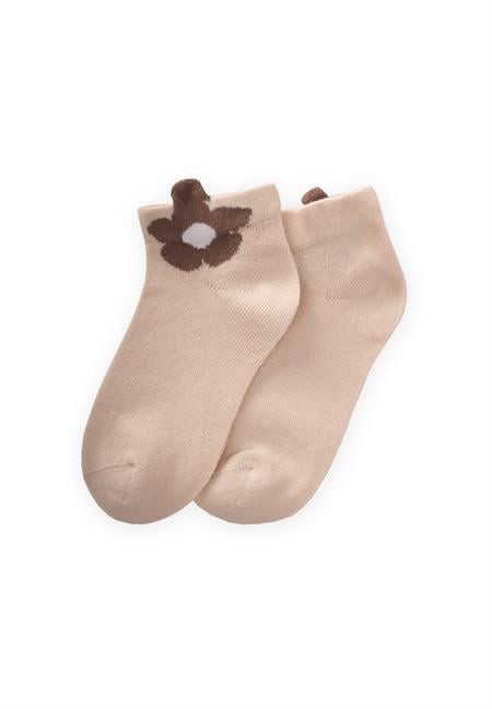 Üç Boyutlu Çocuk Patik Çorabı 5-12 Yaş KUM