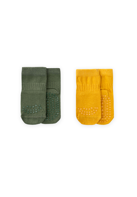 İkili Emekleme Ve Kaymaz Çorap 1-4 Yaş HARDAL HAKİ