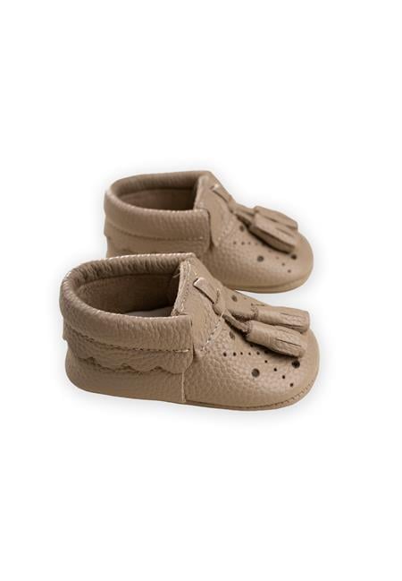 Deri Bebek Ayakkabı 17-21 Numara Vizon