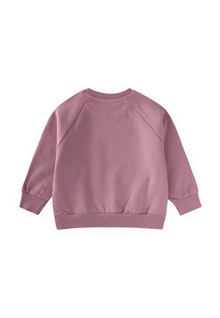 Ağaç Baskılı Sweatshirt 1-7 Yaş Leylak