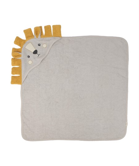 Aslan Figürlü Bebek Havlu 75x75 cm Gri