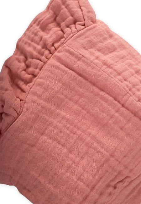 Bağlamalı Fırfırlı Müslim Bebek Şapka 0-2 yaş Somon