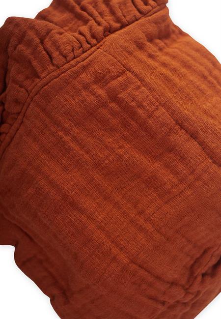 Bağlamalı Fırfırlı Müslim Bebek Şapka 0-2 yaş Rust