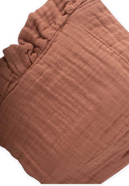 Bağlamalı Fırfırlı Müslim Bebek Şapka 0-2 yaş Açık Kahve