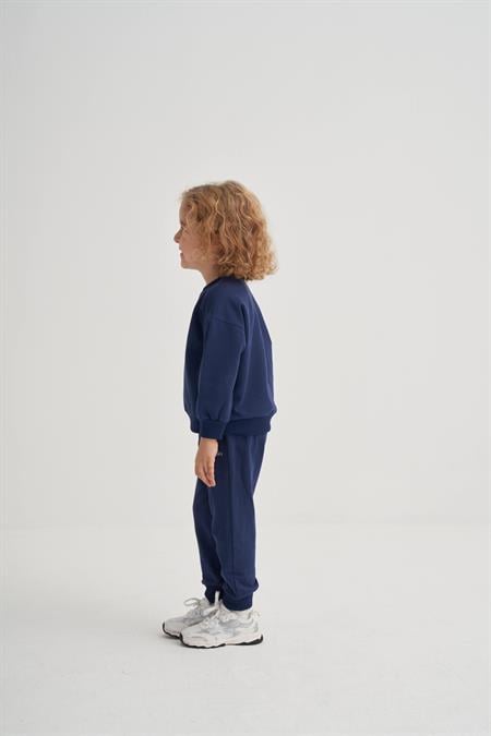 Basic Baskılı Eşofman Takım 2-7 Yaş LACİVERT