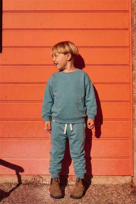 Basic Karyoka Detaylı Sweatshırt Takım 3-8 Yaş Çağla Yeşil