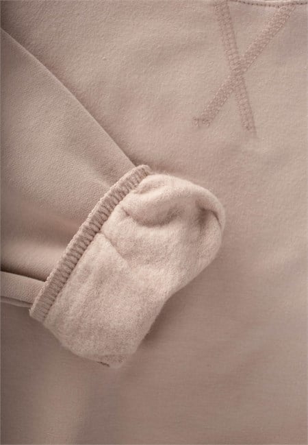 Basic Karyoka Detaylı Sweatshirt Takım 3-8 Yaş Bej