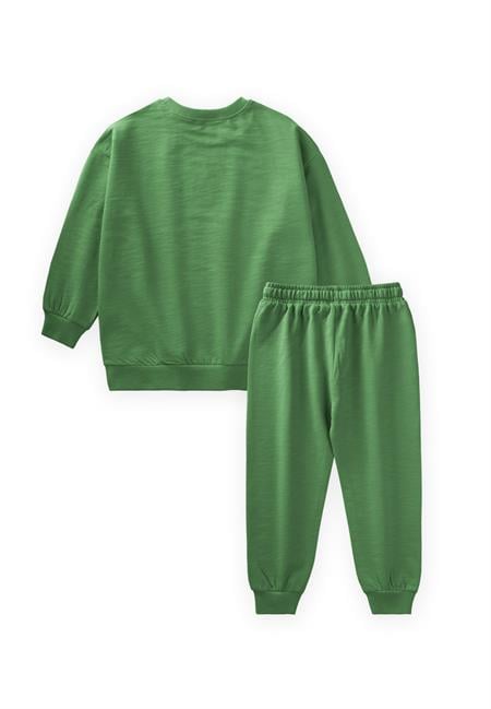 Basıc Sweatshırt Takım 3-8 Yaş YAĞ YEŞİLİ 